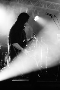 Chris onstage at Bloodstock Open Air, 2011.